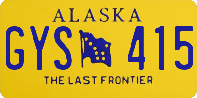 AK license plate GYS415