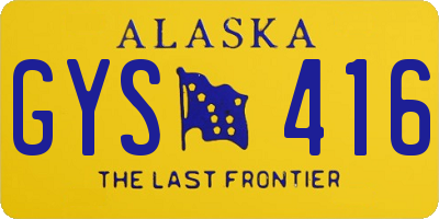 AK license plate GYS416