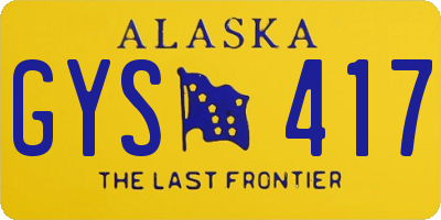 AK license plate GYS417