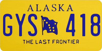 AK license plate GYS418