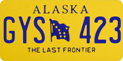 AK license plate GYS423