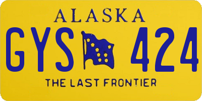 AK license plate GYS424