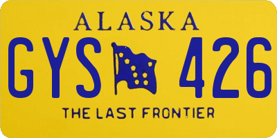 AK license plate GYS426
