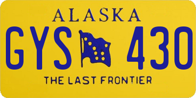 AK license plate GYS430