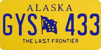 AK license plate GYS433