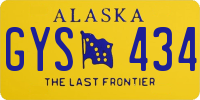 AK license plate GYS434