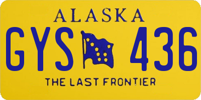 AK license plate GYS436