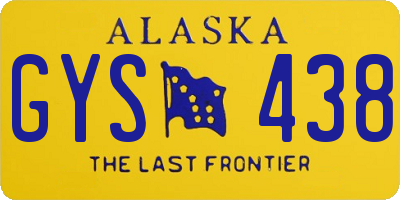 AK license plate GYS438