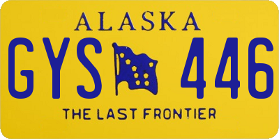 AK license plate GYS446