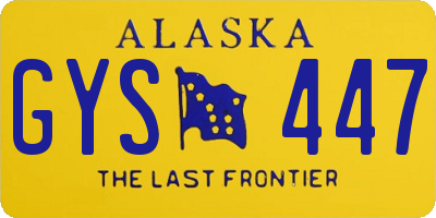 AK license plate GYS447