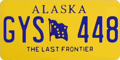 AK license plate GYS448