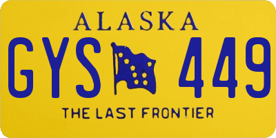 AK license plate GYS449