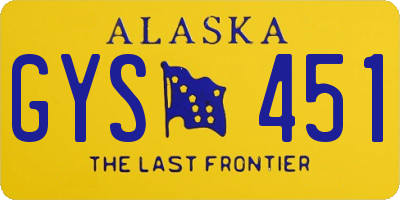 AK license plate GYS451