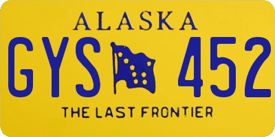 AK license plate GYS452