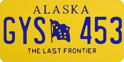AK license plate GYS453