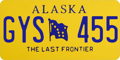 AK license plate GYS455