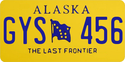 AK license plate GYS456