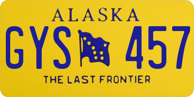 AK license plate GYS457