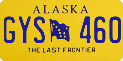 AK license plate GYS460