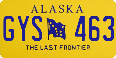 AK license plate GYS463