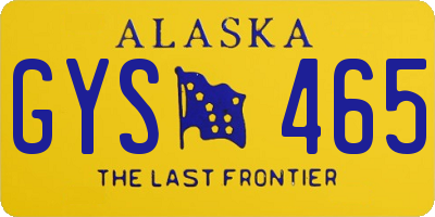 AK license plate GYS465