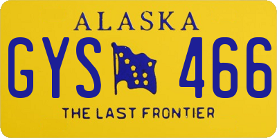 AK license plate GYS466