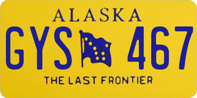 AK license plate GYS467