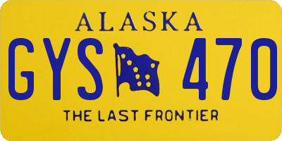 AK license plate GYS470