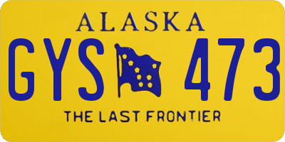AK license plate GYS473