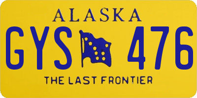 AK license plate GYS476