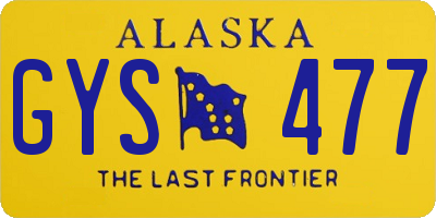 AK license plate GYS477