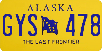 AK license plate GYS478