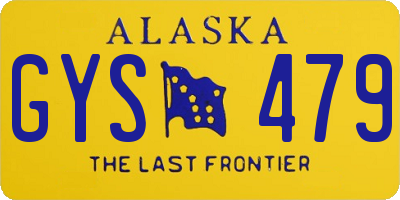 AK license plate GYS479