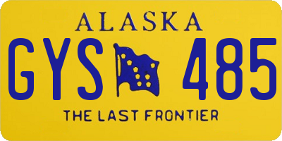 AK license plate GYS485