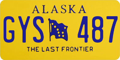 AK license plate GYS487