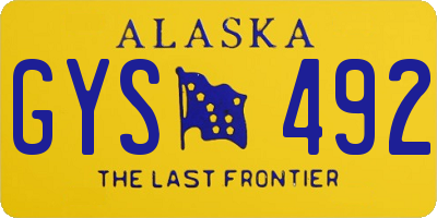 AK license plate GYS492