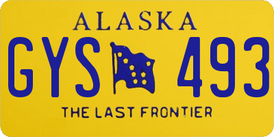 AK license plate GYS493