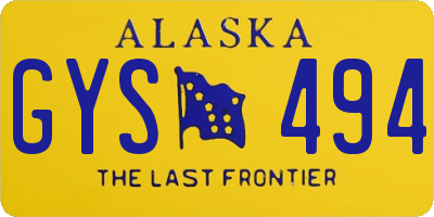 AK license plate GYS494