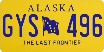 AK license plate GYS496