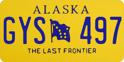 AK license plate GYS497
