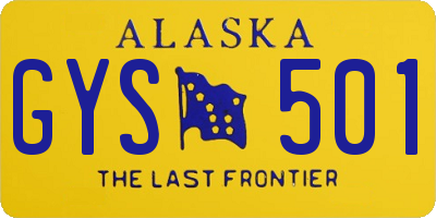 AK license plate GYS501