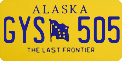 AK license plate GYS505