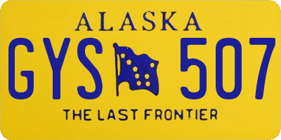 AK license plate GYS507