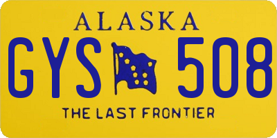 AK license plate GYS508