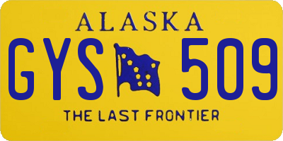 AK license plate GYS509