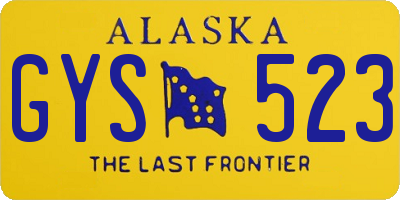 AK license plate GYS523