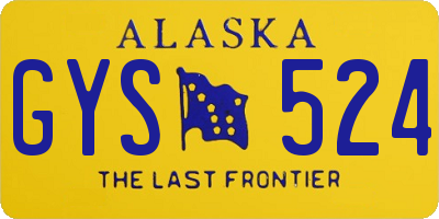 AK license plate GYS524