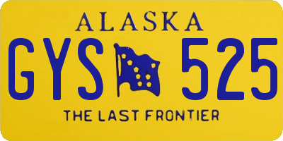 AK license plate GYS525