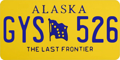 AK license plate GYS526