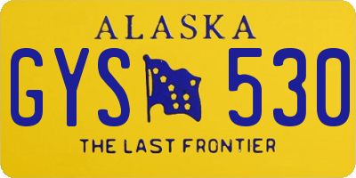 AK license plate GYS530